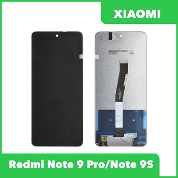 LCD дисплей для Xiaomi Redmi Note 9 Pro, Note 9S в сборе с тачскрином (черный)