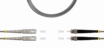 Патч-корд оптический TopLan, дуплексный, SC/PC-ST/PC, MM 62, 5/125 (OM1), 1 м, LSZH