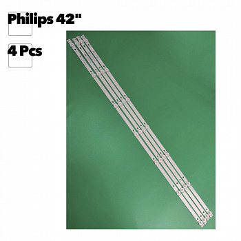 Светодиодная подсветка для телевизоров Philips 42" GJ-2K16 D2P5-400-D409-V1 (комплект 4 шт.)