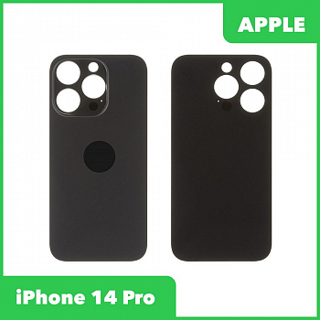 Задняя крышка для iPhone 14 Pro с логотипом (черный)