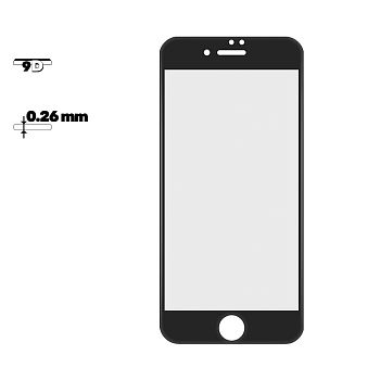 Защитное стекло Remax Gener Tempered Glass 3D GL-07 для телефона Apple iPhone 8 Plus, 7 Plus 0, 26 мм, черное