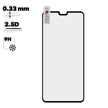 Защитное стекло "LP" для телефона Huawei Mate 30 Thin Frame Full Glue с рамкой 0.33 мм, 2.5D, 9H, черное