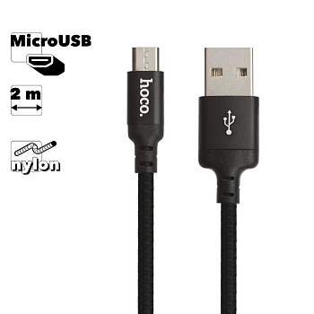 USB кабель Hoco X14 Times Speed Micro Charging Cable, 2 метра, черный