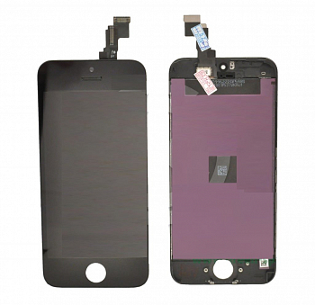 Дисплей для iPhone 5C + тачскрин черный с рамкой (100% components)