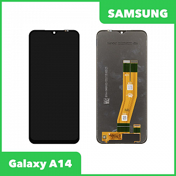 LCD дисплей для Samsung Galaxy A14 SM-A145 без рамки (черный) 100% оригинал