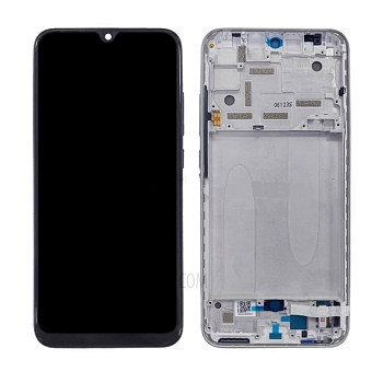 Дисплей Xiaomi Mi A3, Mi CC9e (M1906F9SH) в рамке (серебро) ориг 100%