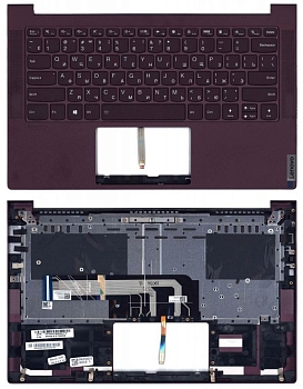 Клавиатура для ноутбука Lenovo Yoga Slim 7-14ARE05 топкейс фиолетовый, с разбора