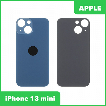 Задняя крышка для iPhone 13 mini с логотипом (синий)