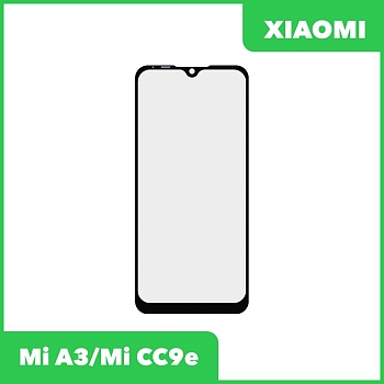 Стекло + OCA пленка для переклейки Xiaomi Mi A3, Mi CC9e, черный