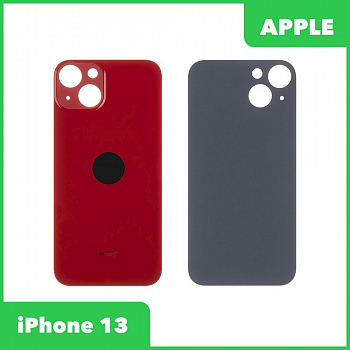 Задняя крышка для iPhone 13 с логотипом (красный)