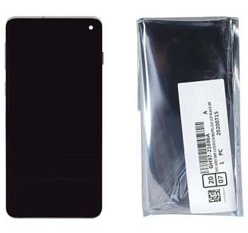 Дисплей Samsung G973F/DS (S10) в рамке (черный) сервисный ориг 100% Dynamic AMOLED
