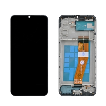 Дисплей Samsung A037F (A03s) GH81-21232A ориг LCD в рамке (черный)