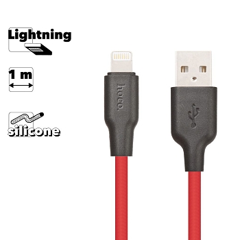 USB кабель Hoco X21 Lightning (8-pin), красный