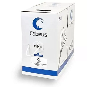 Cabeus UTP-4P-Cat.5e-SOLID-LSZH-WH Кабель витая пара UTP (U/UTP), категория 5e, 4 пары (24 AWG), одножильный, белый, LSZH (Low Smoke Zero Halogen) (30