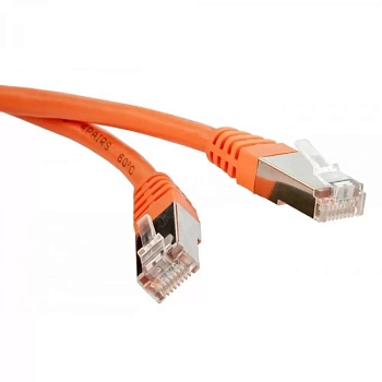 Патч-корд RJ45 - RJ45, 4 пары, FTP, категория 6A, 5 м, оранжевый, LSZH, LANMASTER, LAN-PC45/S6A-5.0-OR