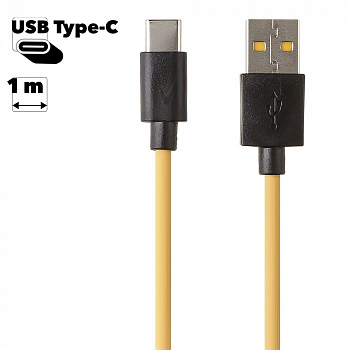 USB Дата-кабель "Realme" USB to USB Type-C 1,0 м. (оранжевый/коробка)