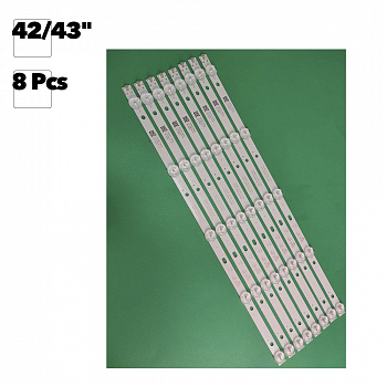 Светодиодная подсветка для телевизоров 42/43" 4708-K420WD-A3213K11 (комплект 8 шт.)