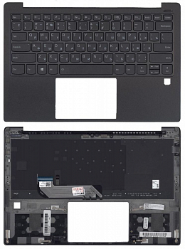 Клавиатура для ноутбука Lenovo Yoga S730-13IWL, черная топ-панель, черная