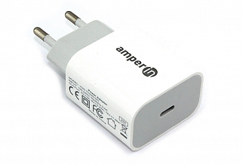 Блок питания (сетевой адаптер) Amperin Quick Charge Type-C 5V/3A,9V/2.22A,12V/1.66A (YDS-TC020-001)