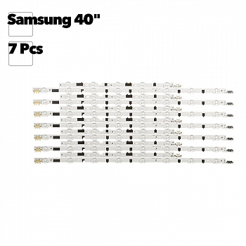 Светодиодная подсветка для телевизоров Samsung 40" 40F D2GE-400SCA-R3/D2GE-400SCB-R3 (комплект 7 шт)