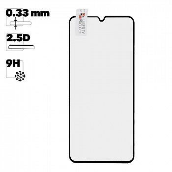 Защитное стекло "LP" для Samsung Galaxy A32 Thin Frame Full Glue с рамкой 0,33 мм 2,5D 9H (черное)