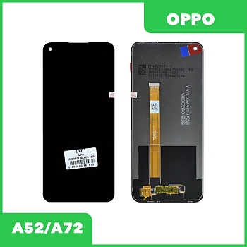 LCD дисплей для Oppo A52, A72 в сборе с тачскрином, черный (оригинал)