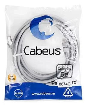 Патч-корд F/UTP Cabeus PC-FTP-RJ45-Cat.5e-5m-LSZH