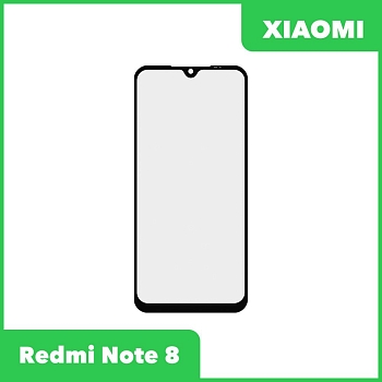 Стекло + OCA пленка для переклейки Xiaomi Redmi Note 8, черный