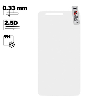 Защитное стекло "LP" для телефона LG Max (X155) Tempered Glass 0.33 мм, 2.5D, 9H (ударопрочное, конверт)