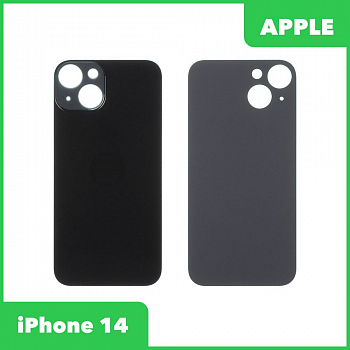 Задняя крышка для iPhone 14 с логотипом (черный)