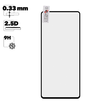 Защитное стекло LP для телефона Samsung Galaxy A80 2019 (A805F) Thin Frame Full Glue с рамкой 0, 33 мм 2.5D 9H, черное