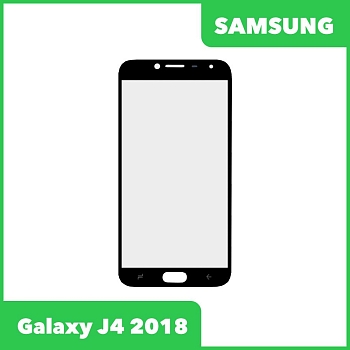 Стекло + OCA пленка для переклейки Samsung Galaxy J4 2018 (J400F), черный