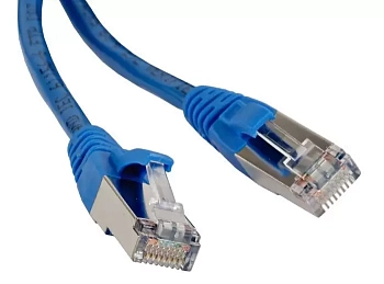 Патч-корд RJ45 - RJ45, 4 пары, FTP, категория 6, 1 м, синий, LSZH, LANMASTER, LAN-PC45/S6-1.0-BL