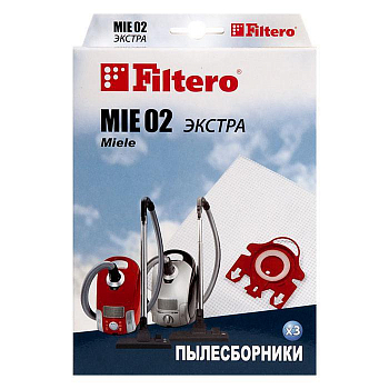 Мешки для пылесосов Miele, Filtero MIE 02 ЭКСТРА, (3 штуки)