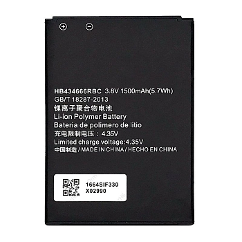 Аккумулятор (батарея) для телефона Huawei E5573, MR150-3, 8210FT (HB434666RBC), 5.7Wh, 1500mAh, 3.8V, OEM