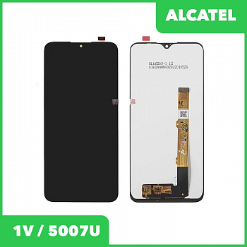 LCD дисплей для Alcatel 1V (5007U) в сборе с тачскрином, Premium Quality, черный