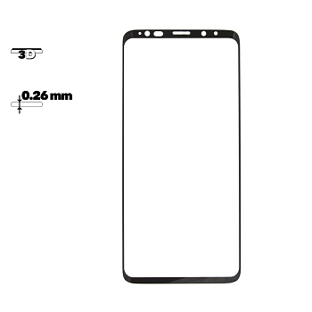 Защитное стекло REMAX Tempered Glass GL-08 для телефона Samsung Galaxy S9 Plus (G965F)с рамкой, черное