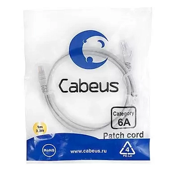 Патч-корд U/UTP Cabeus PC-UTP-RJ45-Cat.6a-1m-LSZH