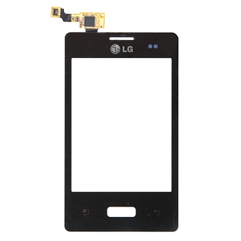 Сенсорное стекло (тачскрин) для LG Optimus L3 E400, черный
