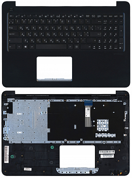 Клавиатура для ноутбука Asus E502NA синяя, Топкейс